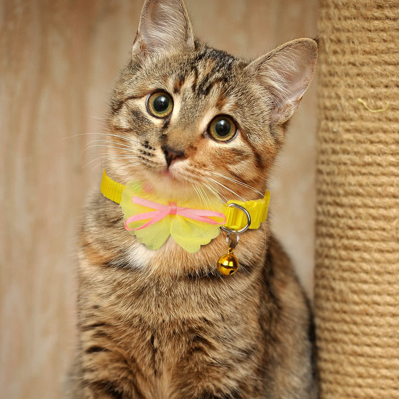 Cat Collar Pack of 3 Cat Collars with Safety Clasp Cat Collars Cat Collar Adjustable 19-32 cm Cat Collar Cute Kitten Collars for Pets Cats and Puppies - PawsPlanet Australia