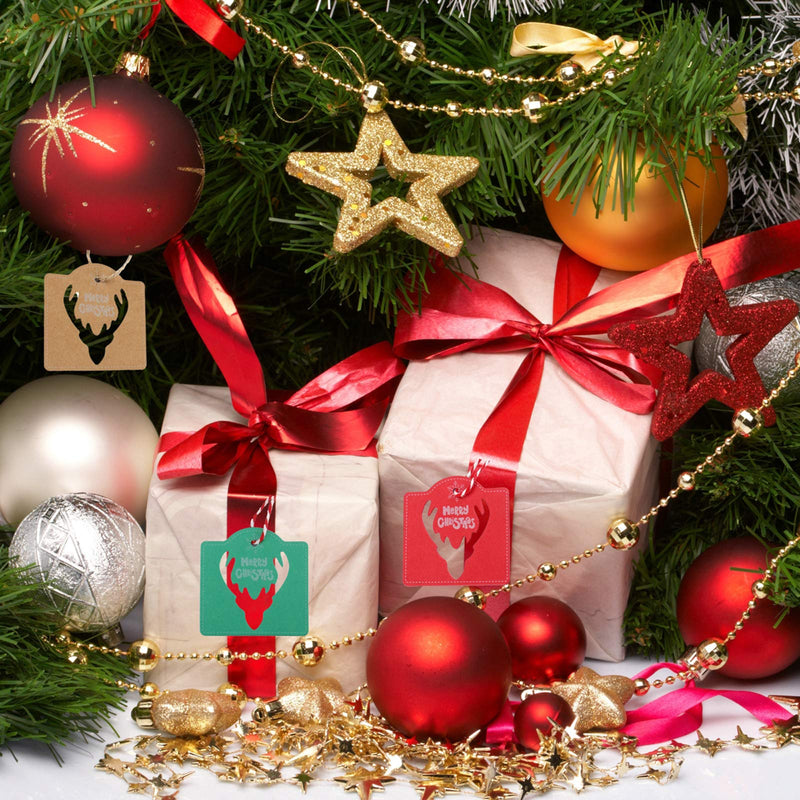 BinaryABC Christmas Party Favor Gift Tags,Christmas Tree Hanging Tags,Christmas DIY Party Decorations Supplies,90Pcs - PawsPlanet Australia