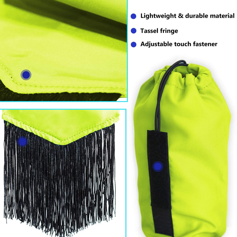 Harrison Howard Horse Tail Bag with Fringe Fluorescent Green - PawsPlanet Australia