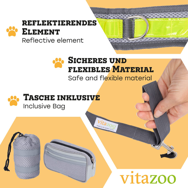 vitazoo jogging leash for dogs with waist belt - elastic running leash with adjustable running belt - dog leash with belt bag & reflective sections - jogging leash for dogs - PawsPlanet Australia