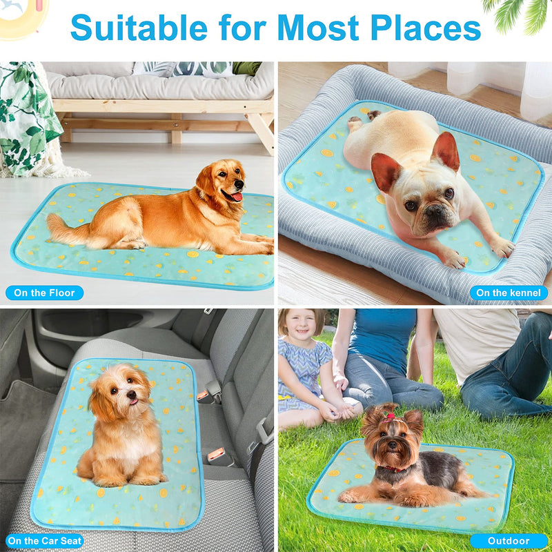 Ofikedut Dog Cooling Mat Cooling Pad for Dog, Pet Cooling Mat for Dogs Cats Bed Car Seat Outdoor Comfortable Soft Portable Keep Pet Cool Small - PawsPlanet Australia