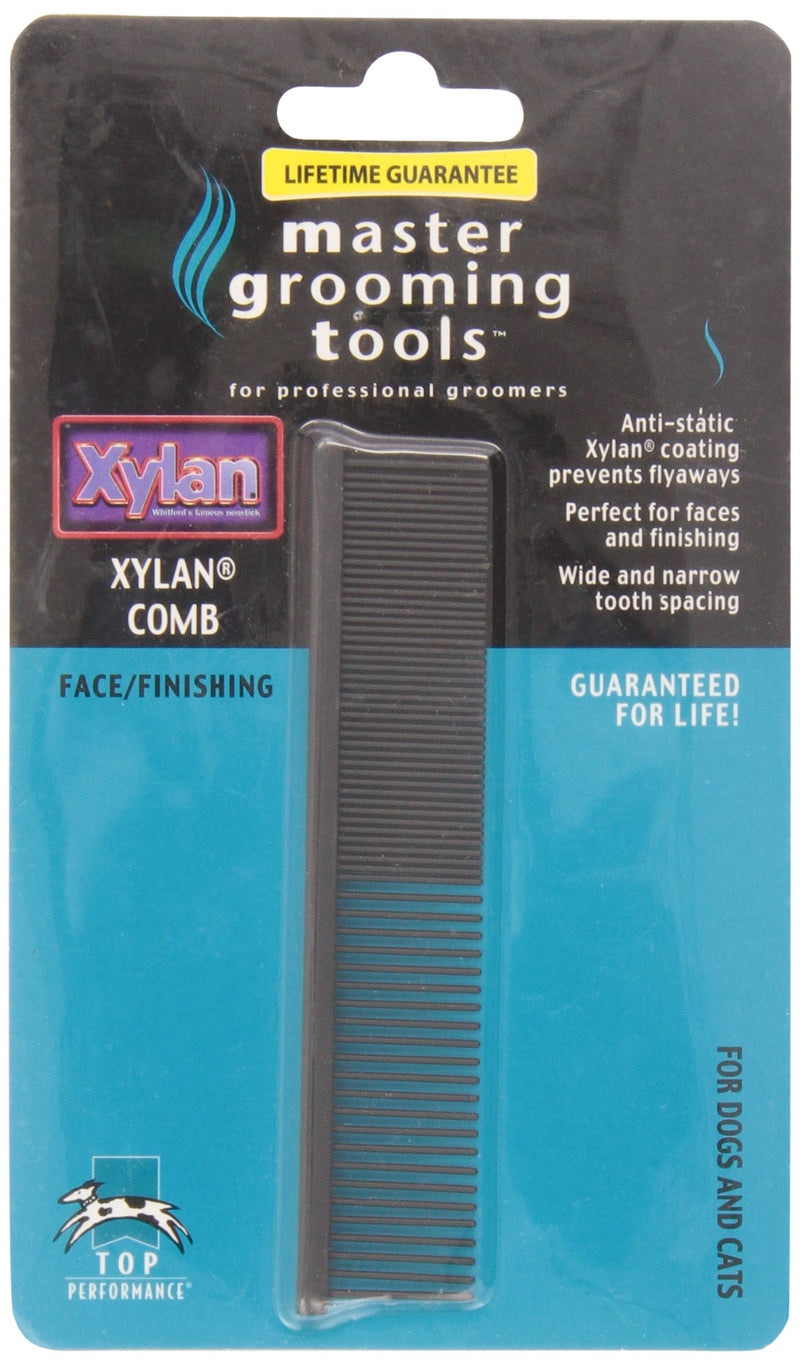 [Australia] - Master Grooming Tools Xylan Combs — Coated Combs for Grooming Dogs - Face/Finishing, 4½" 