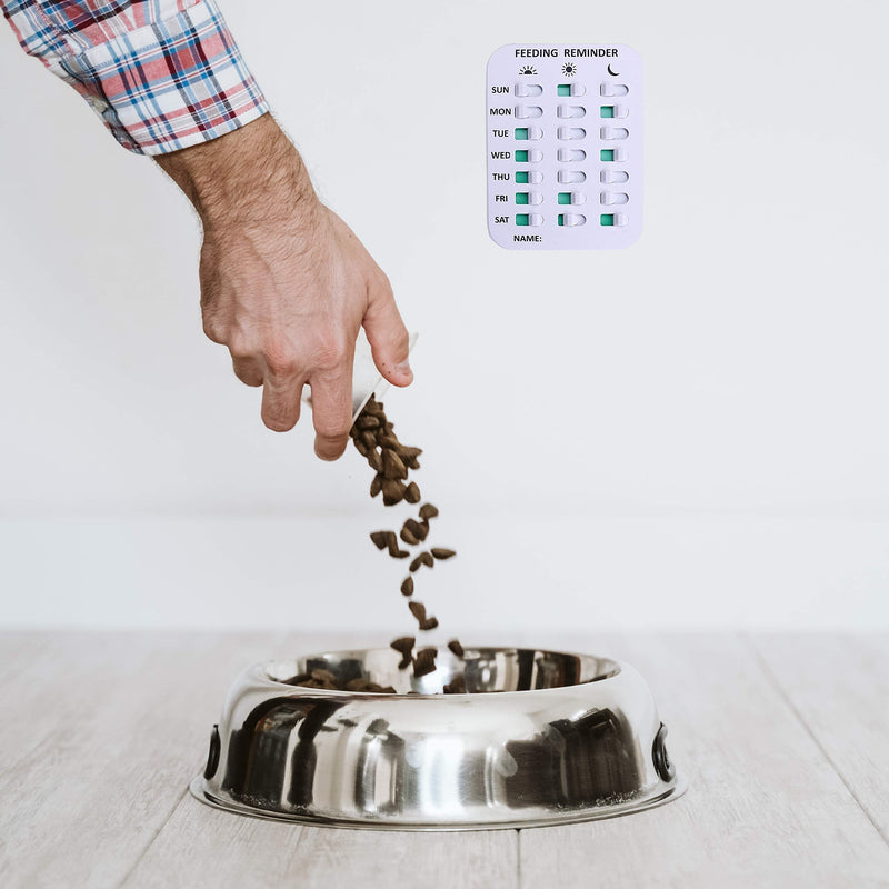 RBD Health Dog Feeding Reminder, Magnetic OR Double Sided Adhesive Application, Reminder with Weekdays AM/PM Indicators to Track and Prevent Over or Under Feeding of Pets - PawsPlanet Australia