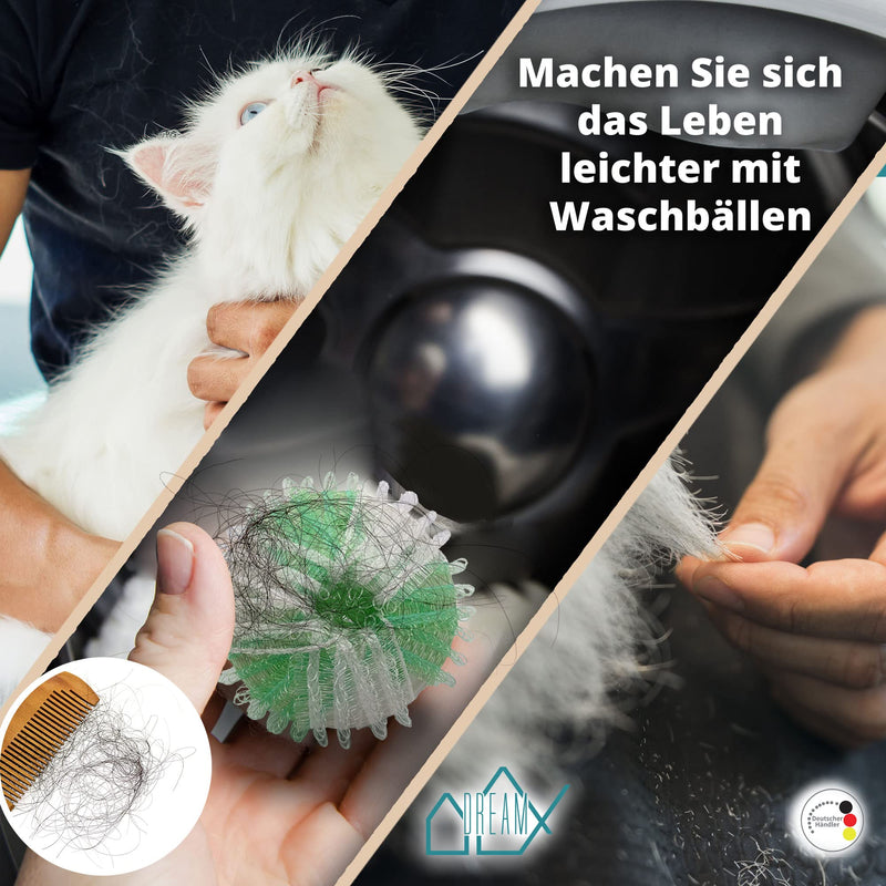 DreamX® 8 lint balls for the washing machine - pet hair remover washing machine, lint catcher, laundry ball removes hair - lint balls - pet hair catcher, dog hair washing machine, dust catcher - PawsPlanet Australia