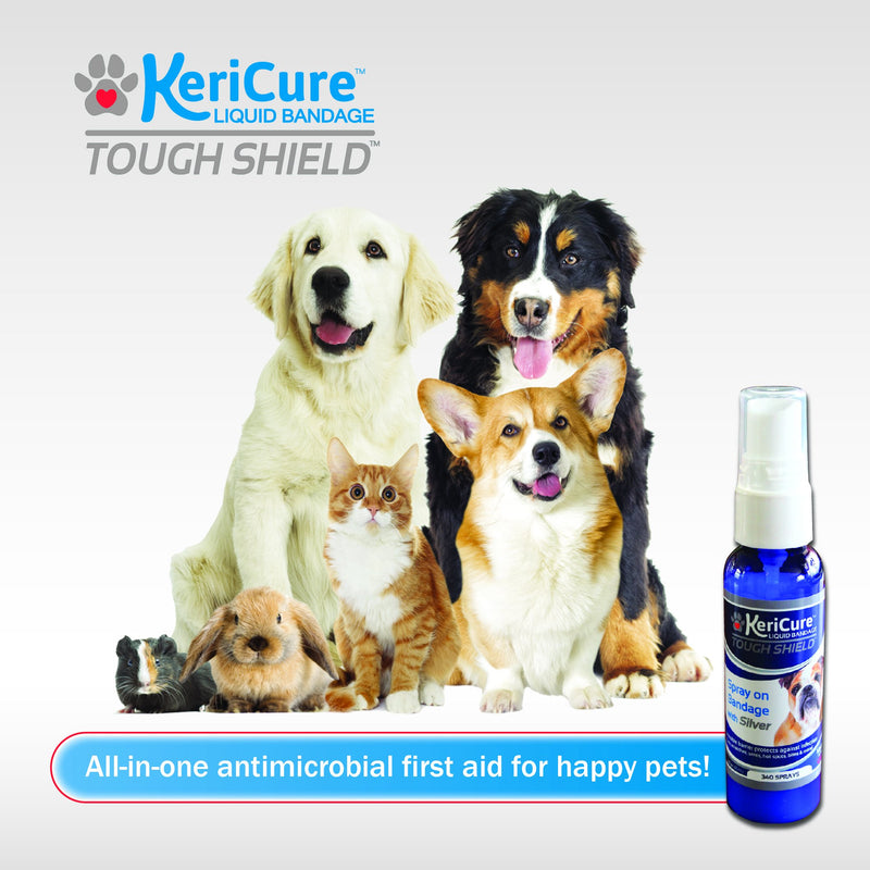 Tough Shield Silver Liquid Bandage, 2 Pack, Spray on Liquid Bandage for Pets, Dogs, Cats, Small Animals, with Soothing Vitamin E - PawsPlanet Australia