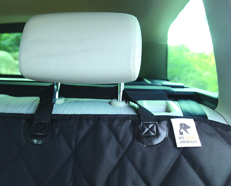 [Australia] - Dog Car Seat Cover & Cargo Liner rear Bench! Convertible Hammock Shaped Comfort Accessory for Cars, SUVs, Trucks & Carriers. Waterproof, Nonslip, Washable Pet Backseat Protector, Pets Blanket & Bag black 