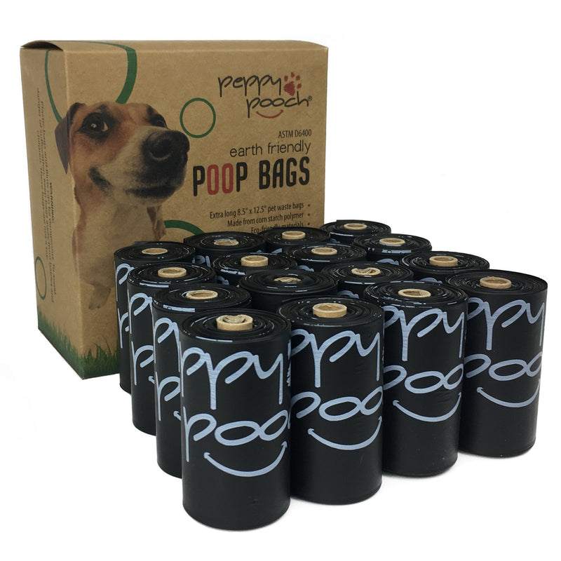 [Australia] - Peppy Pooch Pet Waste Bags - Earth Friendly - Large Poop Bags, 240 Bags (16 Rolls) Unscented 