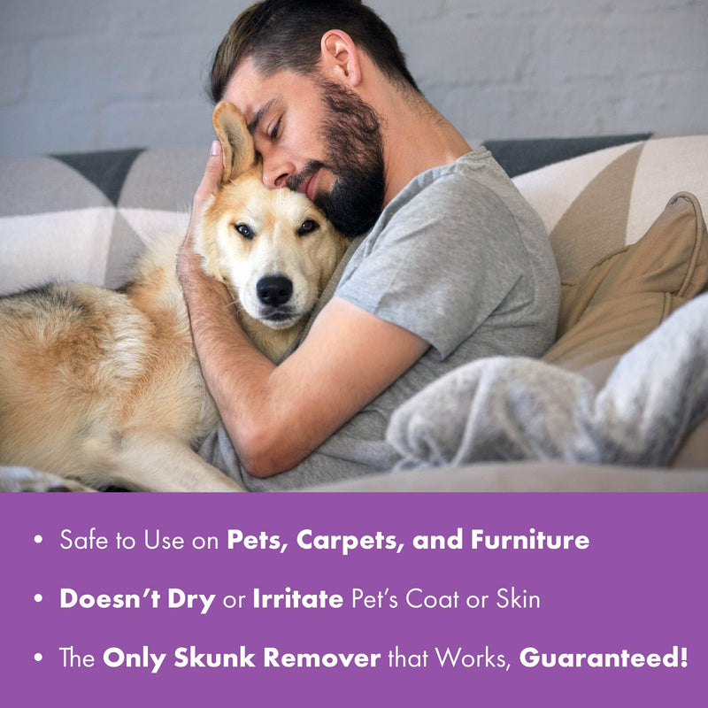 De-Skunk Odor Destroying Shampoo – Formulated with World’s Most Powerful De-Greasers to Remove Skunk Odor, Guaranteed – Only Skunk Shampoo You Need - Keep On Hand for Emergencies (32 oz.) - PawsPlanet Australia