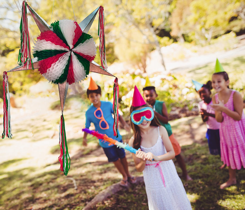 Mexican Independence Day Party Decoration Pinata Large Green, White Red 5-Point Star Foldable Pinata - Fiesta Mexicana 16th of September Piñata, Christmas, Posada, Cinco de Mayo Party Decor Pinata - PawsPlanet Australia