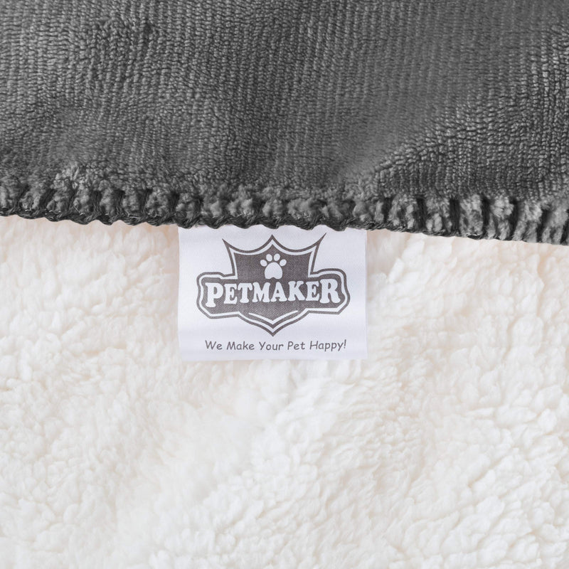 PETMAKER Waterproof Pet Blanket Collection – Reversible Throw Protects Couch, Car, Bed from Spills, Stains, or Fur, Dog and Cat Blankets Dark Gray Large - PawsPlanet Australia