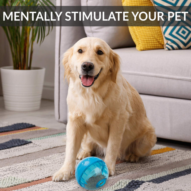 [Australia] - OurPets IQ Treat Ball Interactive Dog Toys (Slow Feeder, Dog Puzzle Toys,Treat Dispensing Dog Toys, Alternative to Snuffle Mat)[Perfect Dog Gifts, Dog Toys for Large Dogs & Small Dogs] Colors May Vary 4 Inches 