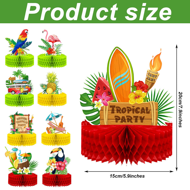 9 Pieces Hawaii Honeycomb Centerpieces Hawaii Theme Party Decoration Hawaii Cakes Balls Table Toppers Hawaii Paper Centerpiece Signs for Dinosaur 3D Table Decorations, 6.9 x 8.5 Inches - PawsPlanet Australia