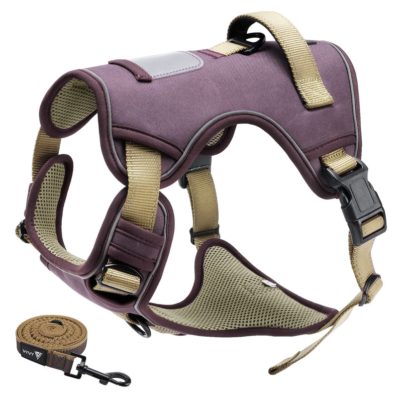 YVYV Tactical Dog Harness for Small, Large Dogs No Pull - Adjustable Pet Harness, Soft and Breathable Dog Vest, Reflective Harness for Small, Large Dog S(Neck:11.6-14.2'',Chest:22.6-25'') - PawsPlanet Australia