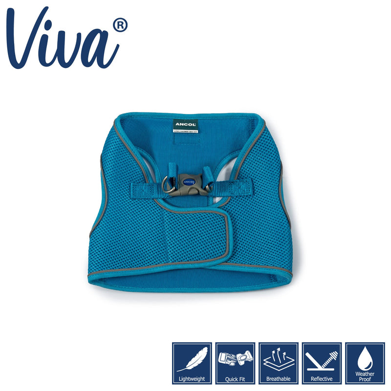 Ancol Viva Step-in Comfort dog harness, size L, for 54-60 cm blue - PawsPlanet Australia