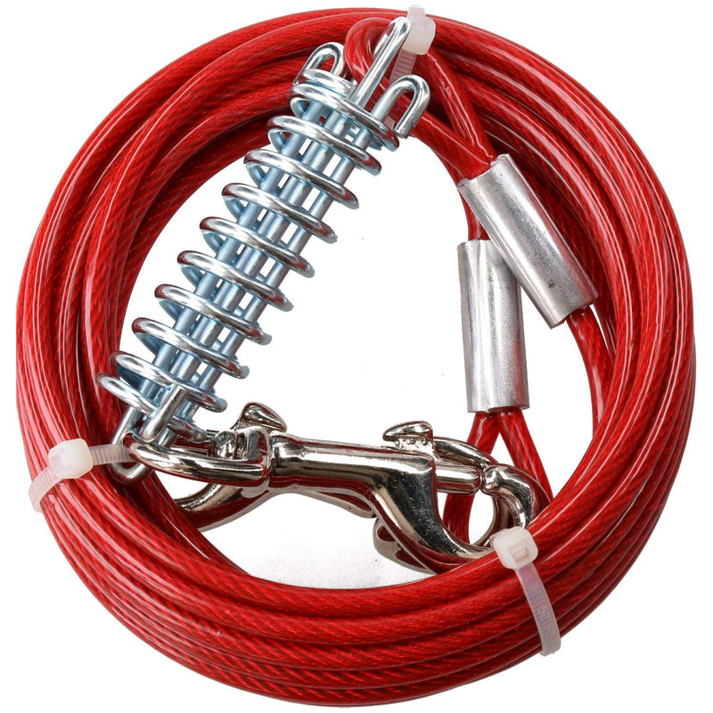 AB Tools Extra Strong Dog Stake Out Spike & 10ft Weather Resistant Tie-Out Cable 10FT/ 3M - PawsPlanet Australia