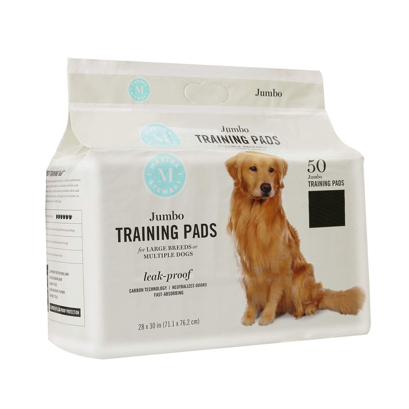 Martha Stewart Pets Jumbo Training Pads for All Dogs & Puppies | Extra Large Dog & Puppy Pads, 28" x 30", 50 Count - PawsPlanet Australia