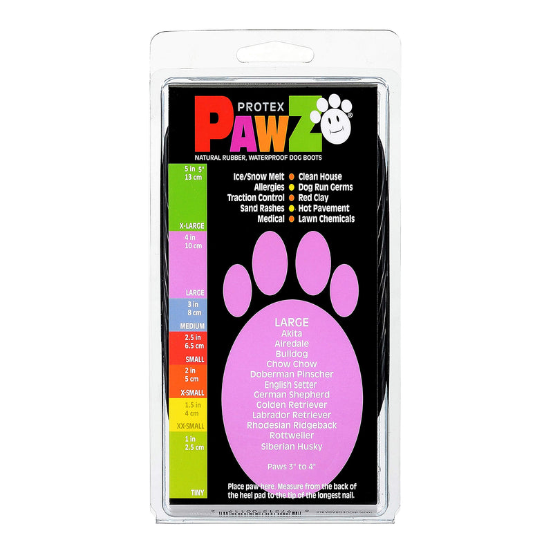 [Australia] - Pawz Dog Boots (Large) | Dog Paw Protection with Dog Rubber Booties | Dog Booties for Winter, Rain and Pavement Heat | Waterproof Dog Shoes for Clean Paws 