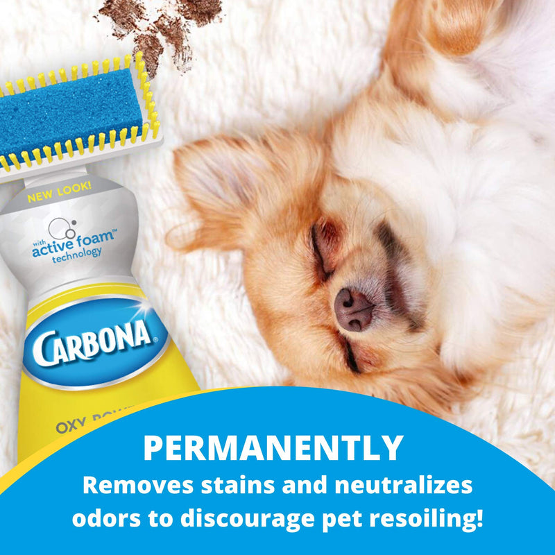 [Australia] - Carbona 2-in-1 Oxy-Powered Pet Stain & Odor Remover w/Active Foam Technology | 27.5 Fl Oz, 2 Pack 