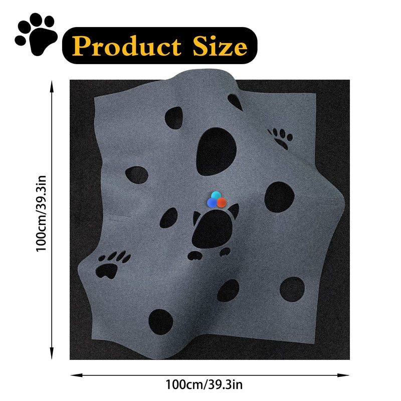 Cat toys and scratching mat, cat felt tunnel, play tunnel and lying mat for sleeping area, for intelligent play with your big cat and kitten - PawsPlanet Australia
