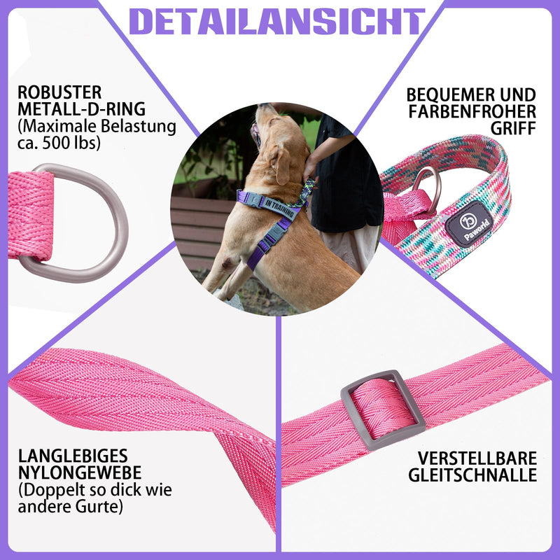 Paworld Dog Harness, Service Dog Harness, Norwegian Harness Dog, Safety Harness with 4 Reflective Patches, Adjustable Handle, for Walking, Training and Running (Purple, XS) Extra Small (Pack of 1) Purple - PawsPlanet Australia