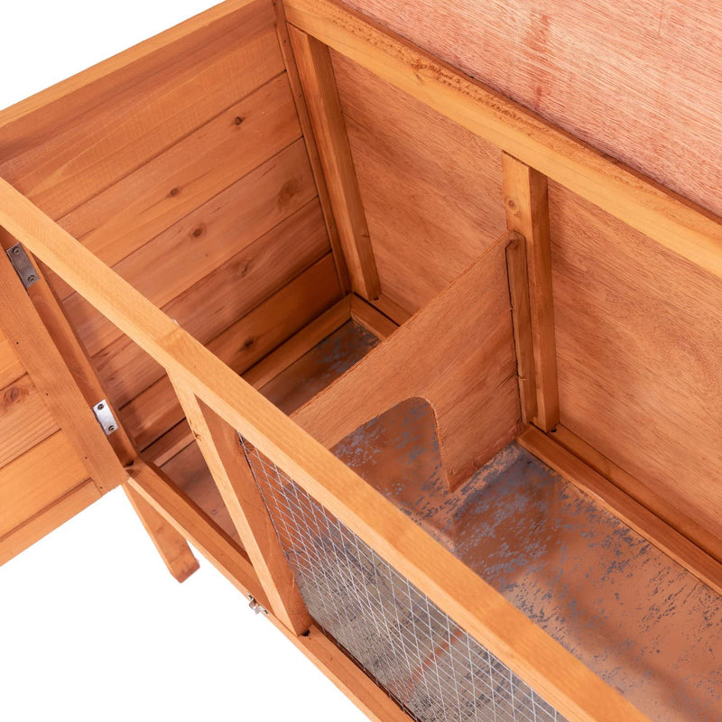 Oypla Single Rabbit Hutch 820x390x700mm - PawsPlanet Australia