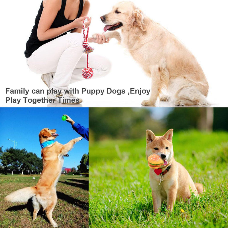 [Australia] - SZKOKUHO 10-20 Pack Puppy Dog Chew Toys Set—Plush Toys,Dog Ropes,Squeaky Toys,Puppy Chew Toys,Dog Ball Toys,Dog Bone Toy,Dog Flying Discs,Dog Bow Tie,for Small to Some Medium Dogs 20 Pack 