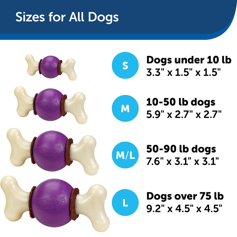 [Australia] - PetSafe Busy Buddy Bouncy Bone, Treat Holding Dog Toy, Small, Medium, Medium/Large and Large Sizes 