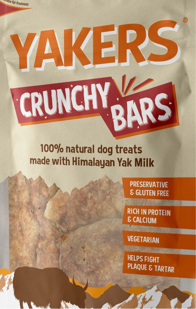 Yakers Natural Dog Treats Crunchy Bars Dry Yak Milk, 5 x 70 g Crunchy Bar - PawsPlanet Australia