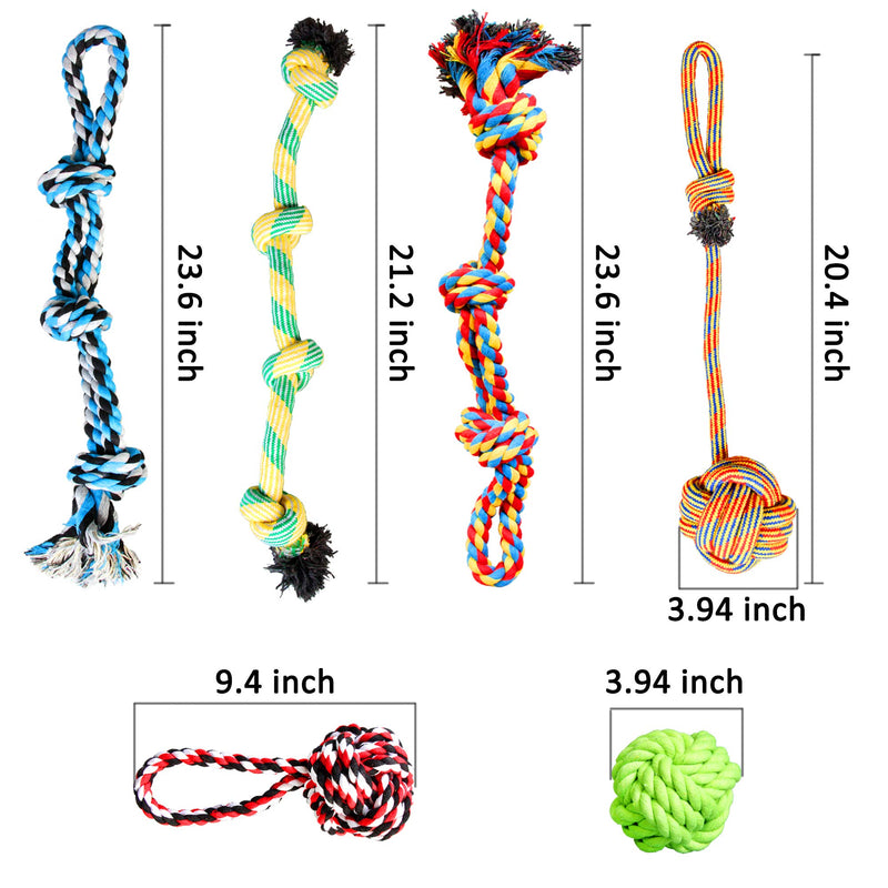 Youngever 6 Pack Large Dog Rope Toys, Dog Chew Toys, Dog Toys for Large, XL Large Dogs - PawsPlanet Australia