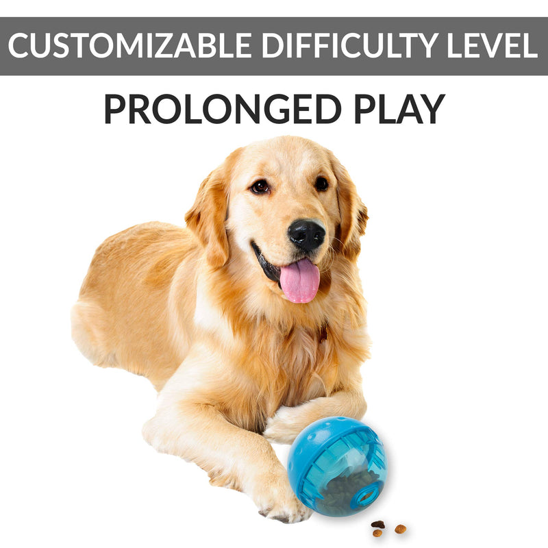 [Australia] - OurPets IQ Treat Ball Interactive Dog Toys (Slow Feeder, Dog Puzzle Toys,Treat Dispensing Dog Toys, Alternative to Snuffle Mat)[Perfect Dog Gifts, Dog Toys for Large Dogs & Small Dogs] Colors May Vary 4 Inches 