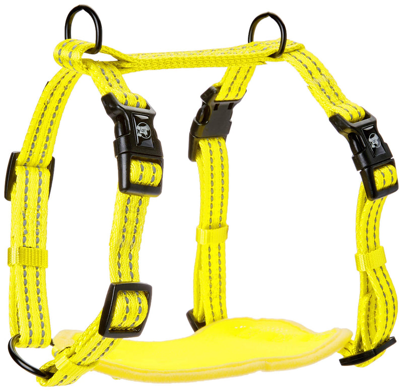 [Australia] - Alcott Visibility Dog Harness with Reflective Stitching Medium Neon Yellow 
