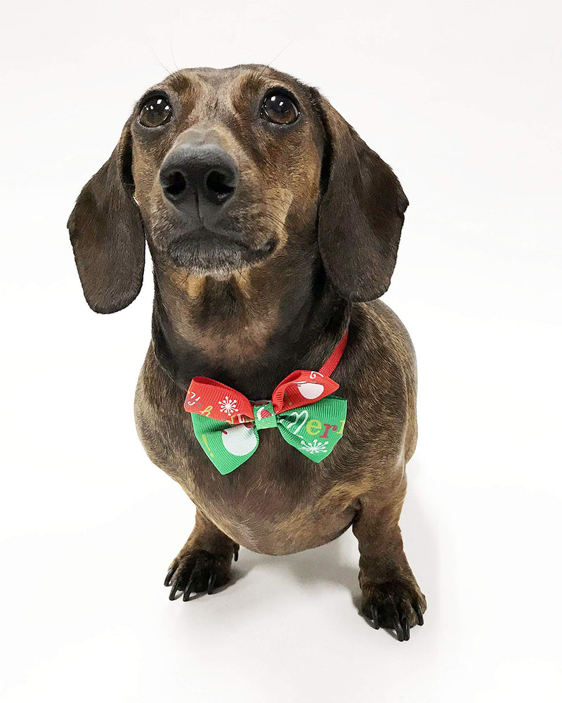 Midlee Christmas Dog Bow Tie Pack of 10 (Neck Size: 7.5"-13") - PawsPlanet Australia