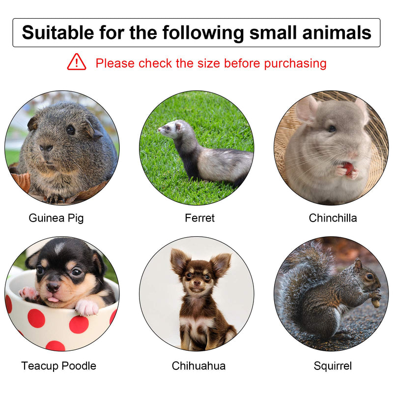 4 Pieces Small Pet Harness Vest and Leash Set with Cute Bowknot and Safe Bell Decor Chest Strap Harness for Outdoor Walking Rabbit Ferret Guinea Pig Bunny Hamster Puppy Kitten (Medium) Medium - PawsPlanet Australia