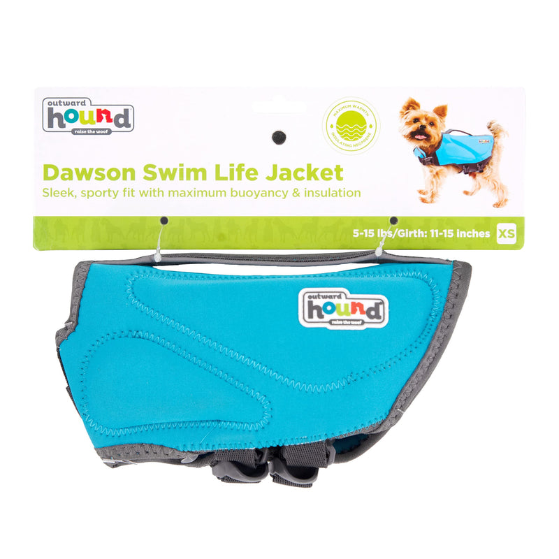Outward Hound Dog Life Jacket Dawson (Warmth) X-Small (Pack of 1) Blue - PawsPlanet Australia