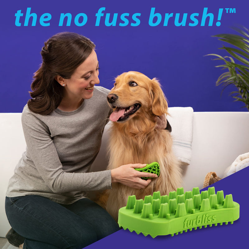 Furbliss Dog Brush for Grooming, Brushing and Bathing Dog & Cats, Great for the Bath Deshedding and Massaging Your Pet, 1 Soft Pet Brush - by Vetnique Labs (Long Hair) Long Hair - PawsPlanet Australia
