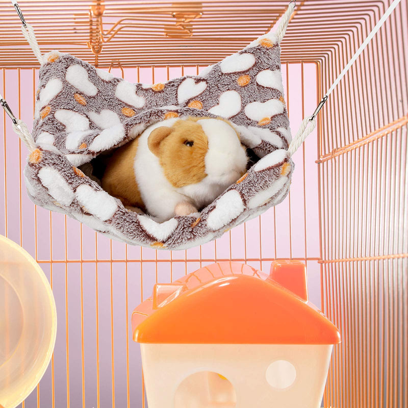 Guinea Pig Hamster Hanging Hammock Guinea Pig Ferret Toys Hamster Hanging Bed for Cage Accessories Small Animal Hanging Hammock Coffee - PawsPlanet Australia