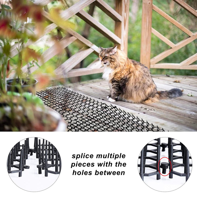 Cat Repellent Outdoor Scat Mat 6feet with Spikes Prickle Strips Anti-Cats Deterrent Scat Mats for Cats and Dogs, 78 x 12 Inches - PawsPlanet Australia