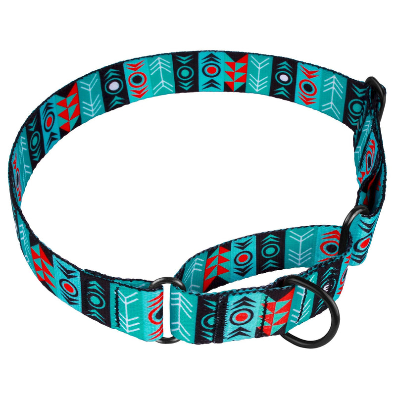 CollarDirect Martingale Dog Collar Nylon Safety Training Tribal Pattern Adjustable Heavy Duty Collars for Dogs Medium Large Pattern 1 - PawsPlanet Australia