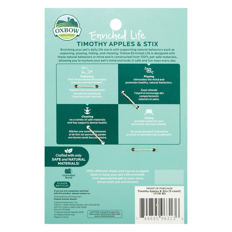 [Australia] - Oxbow Timothy Apples & Stix 