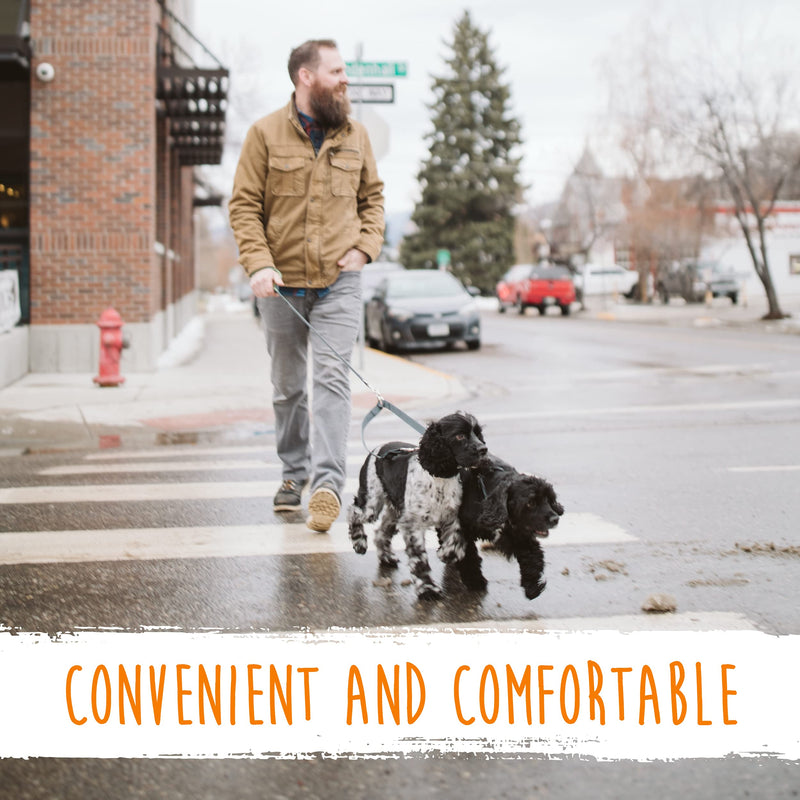 Mighty Paw Double Dog Leash, Two Dog Adjustable Length Dog Lead, Premium Quality No-Tangle Leash for 2 Dogs No Handle Lite | Dogs < 30lbs - PawsPlanet Australia