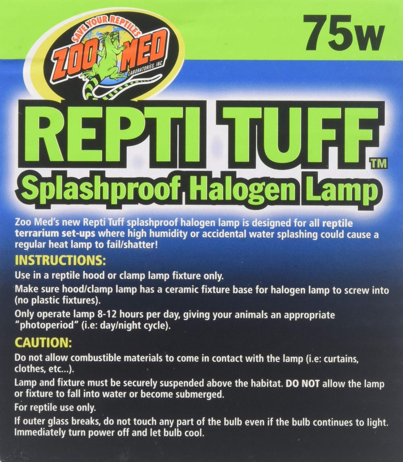 [Australia] - Zoo Med (2 Pack) Repti Tuff Splashproof Halogen Lamps 75 Watts 