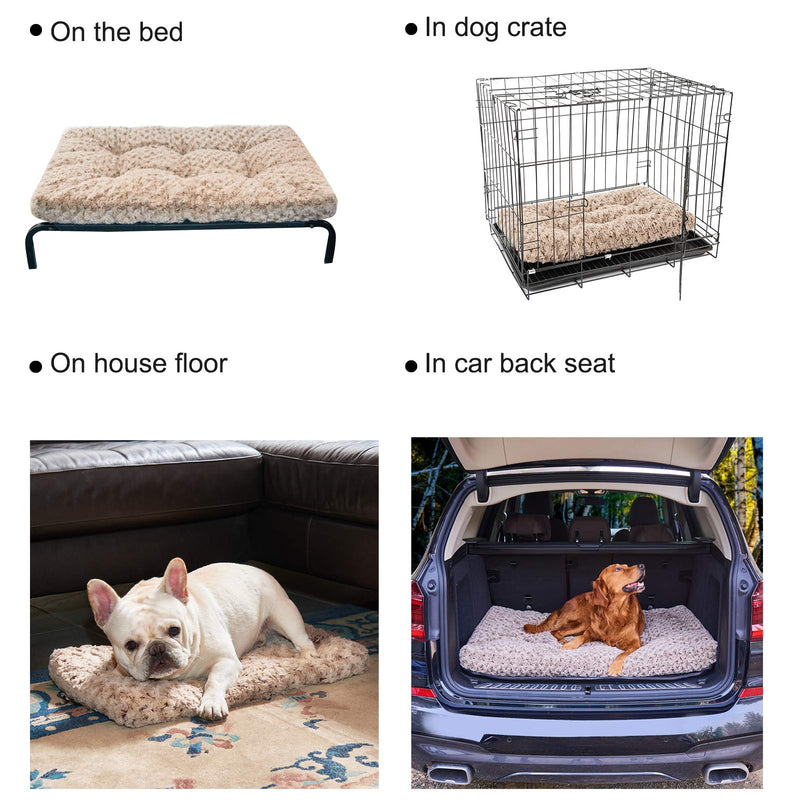 JOYELF Dog Crate Bed, Small Anti-Anxiety Pet Beds Mat, Machine Washable Dog Bed for Crate Soft Cushion Crate Pad for Small Dogs with Squeaky Bone Toy as Gift Small-53x30.5x5cm - PawsPlanet Australia