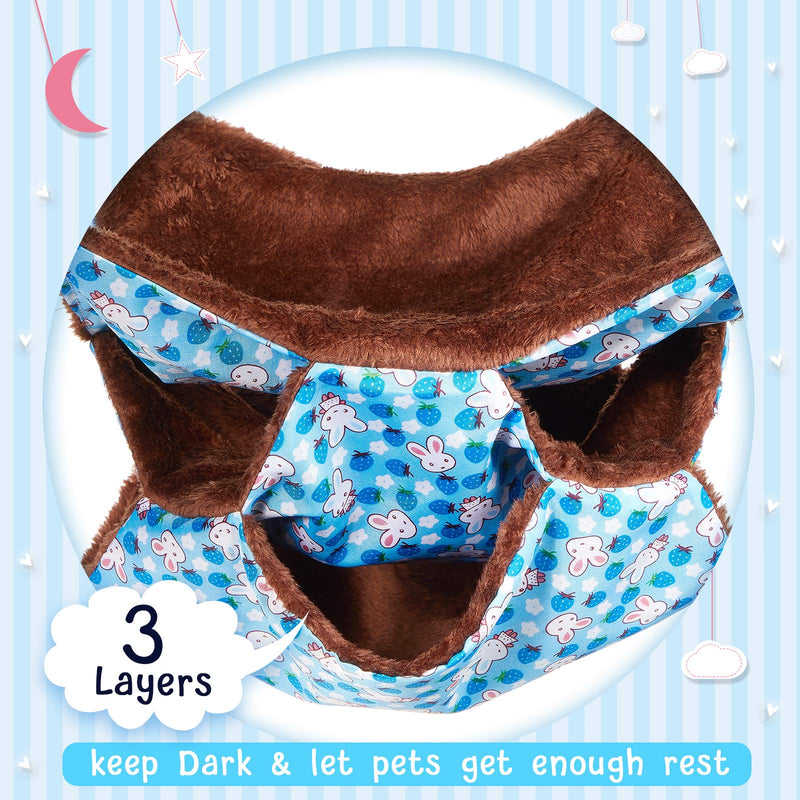 3 Pieces Small Pet Cage Hammock Small Animal Hanging Hammock 3 Tier Pet Hanging Bed Small Animal Cage Accessories Bedding for Hamster Parrot Sugar Glider Ferrets Rat Chinchilla Playing and Sleeping - PawsPlanet Australia