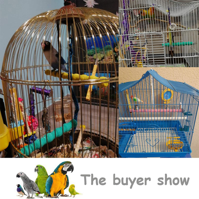 kathson Bird Perch Parrot Stand Cage Accessories Natural Wooden Stick Paw Grinding Rough-surfaced Chew Toy for Cockatiels,Cockatoo,Lorikeet,Conure,Parakeet 3 Pack (Random Color) - PawsPlanet Australia