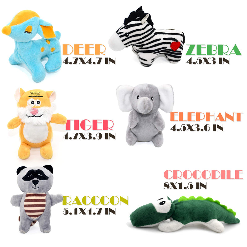 [Australia] - SHARLOVY Dog Squeaky Toys for Small Dogs,Stuffed Animal Puppy Toys,Cute Puppy Chew Toys for Dog Teething Toys, Pet Toys for Small to Medium Dogs,Soft Dog Toys,Plush Dog Toy Pack 12 in Carry Bag 