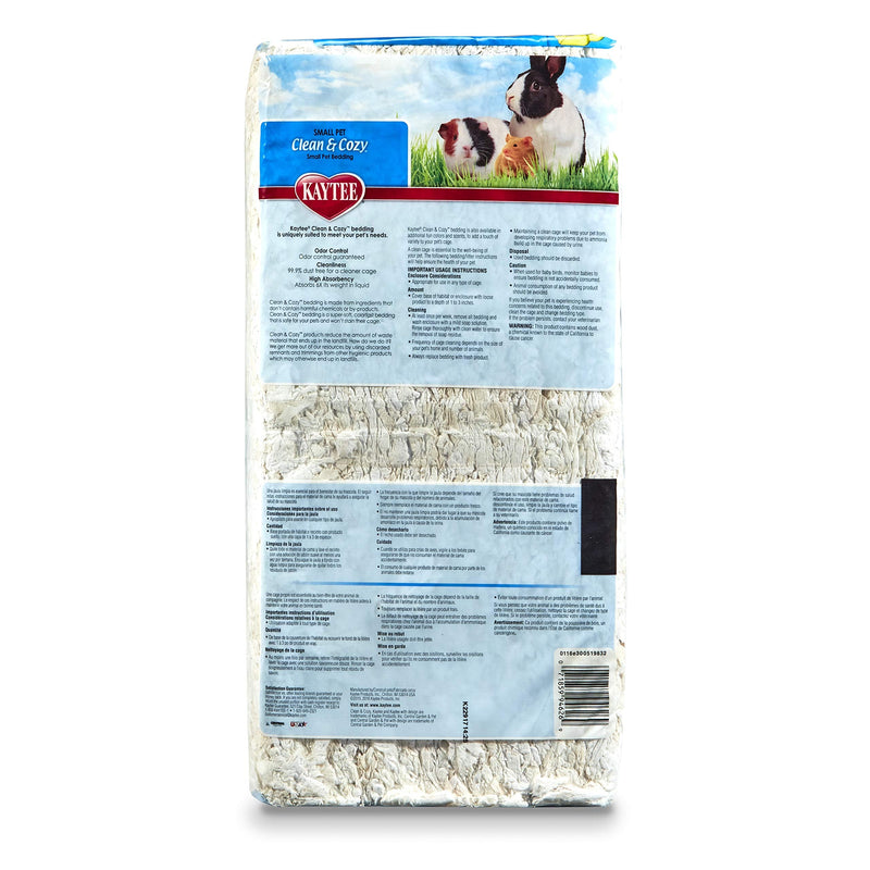 Kaytee Superpet, Clean & Cozy litter for small pets such as mice, gerbils, rodents, hamsters, rabbits, particularly absorbent paper litter, 99.9% dust-free, white, 24.6L White 24.6 liters - PawsPlanet Australia