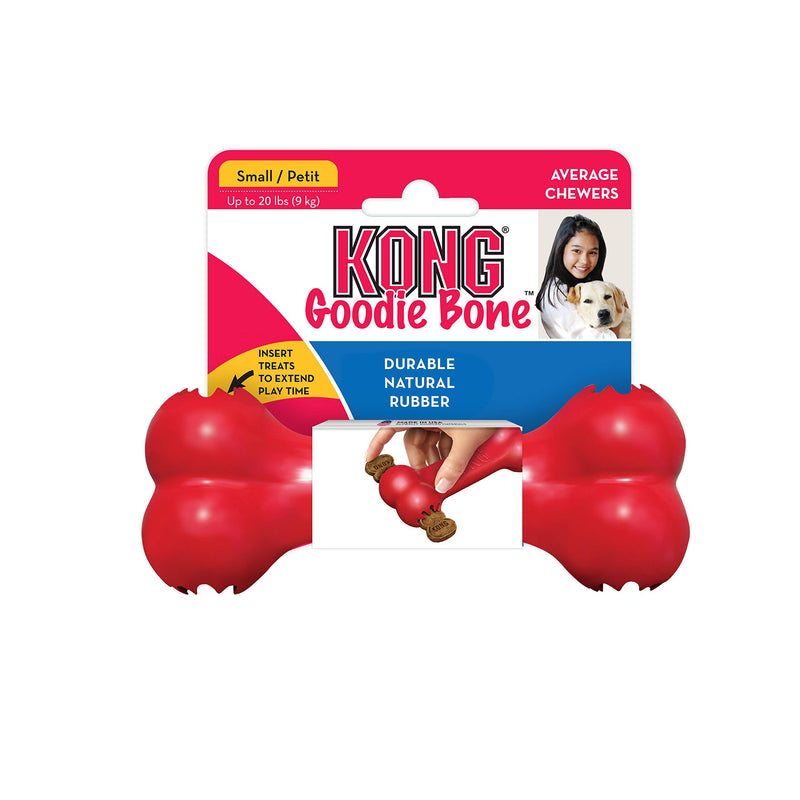 [Australia] - KONG - Goodie Bone - Durable Rubber Chew Bone, Treat Dispensing Dog Toy - For Small Dogs 
