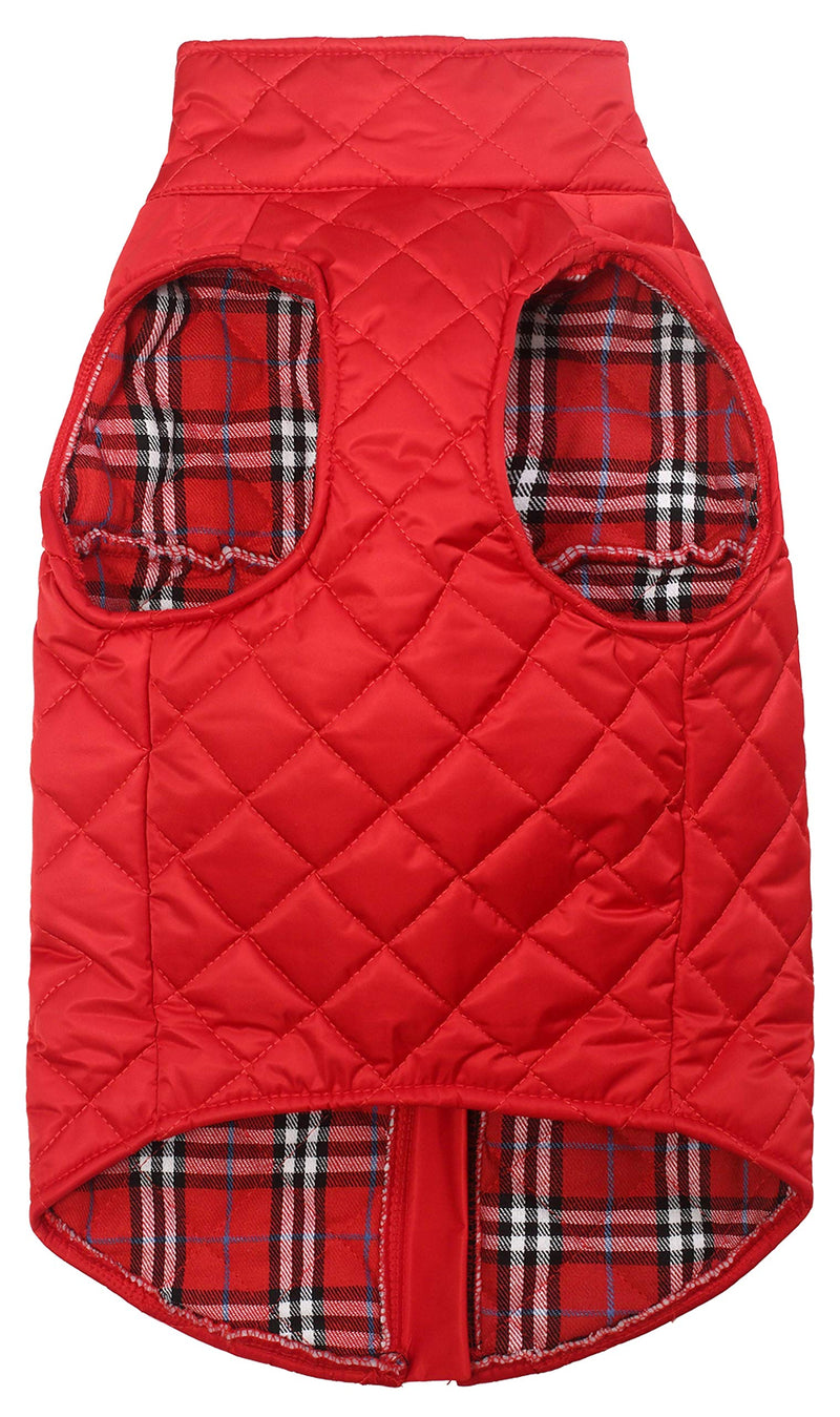 Geyecete Winter Warm Dog Coat - Dog Coat Waterproof Jacket Warm Padded Puffer Vest D-Ring Dog Jacket Coat For Small Medium Large Dog -Red-XS - PawsPlanet Australia