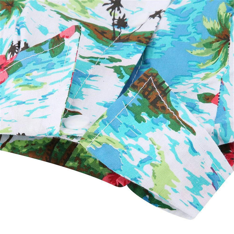 [Australia] - COUTUDI Hawaiian Dog Shirts Aloha Dog Shirt Pet Summer Cool Summer Hawaiian Style Leaf Flower Shirt for Small Puppy Dog Cat XS Blue 