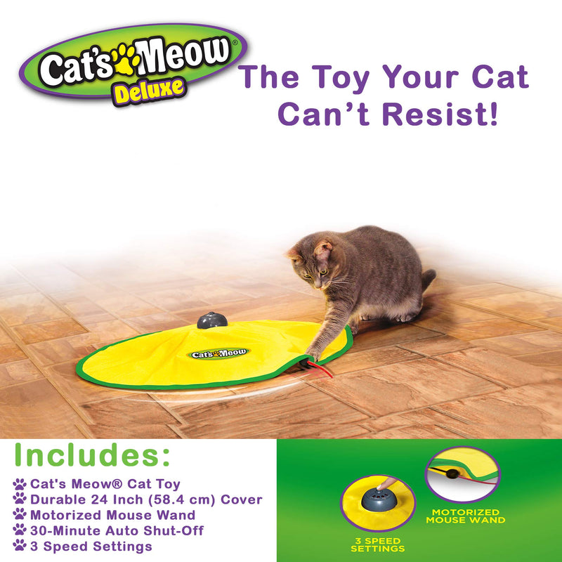 [Australia] - Cat's Meow- Motorized Wand Cat Toy, Automatic 30 Minute Shut Off, 3 Speed Settings, The Toy Your Cat Can't Resist 